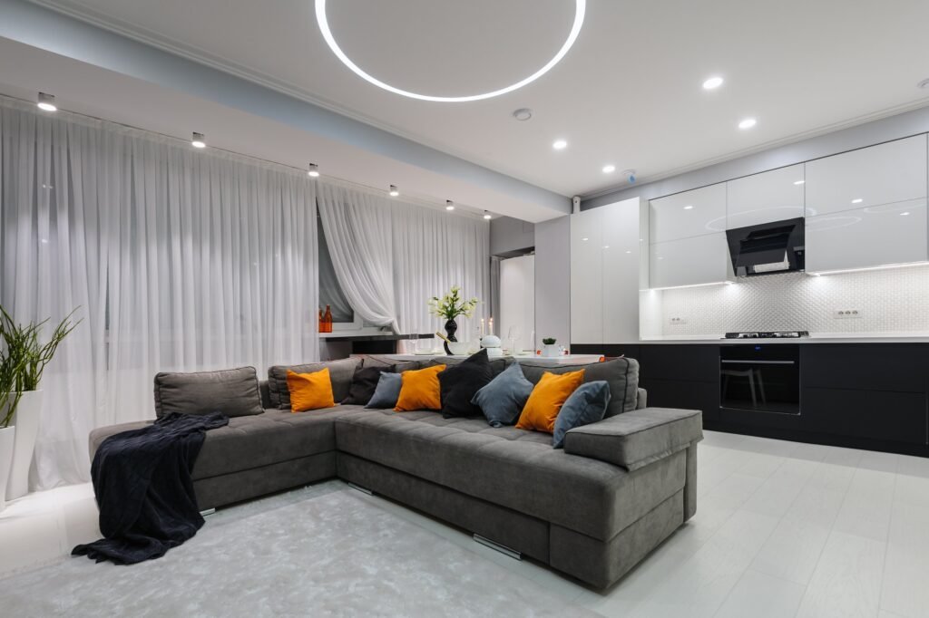 Modern White Living Room