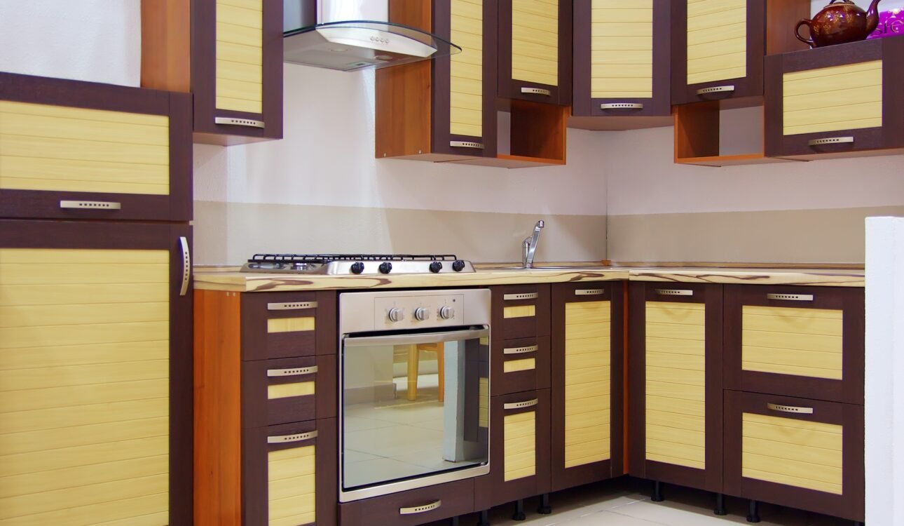 Wooden and brown kitchen